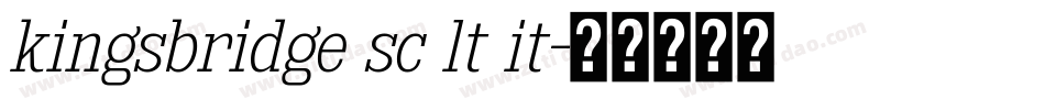 kingsbridge sc lt it字体转换